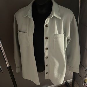 Light green trench coat